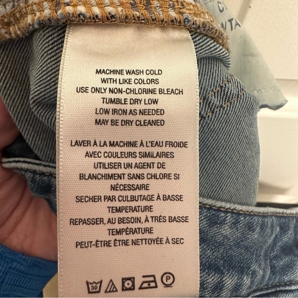 Free People We The Free Jeans Curvy High Rise Vintage Straight Size 31 - Picture 6 of 6